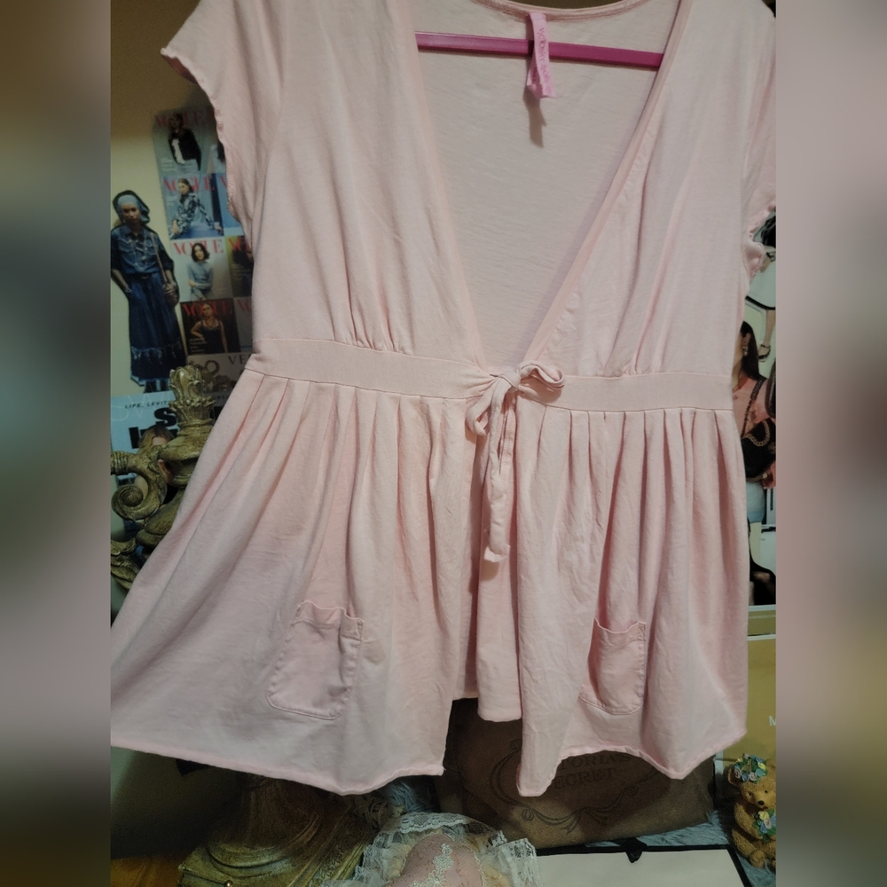 Vintage Victoria's Secret Light Pink BabyDoll Cardigan - Picture 3 of 5
